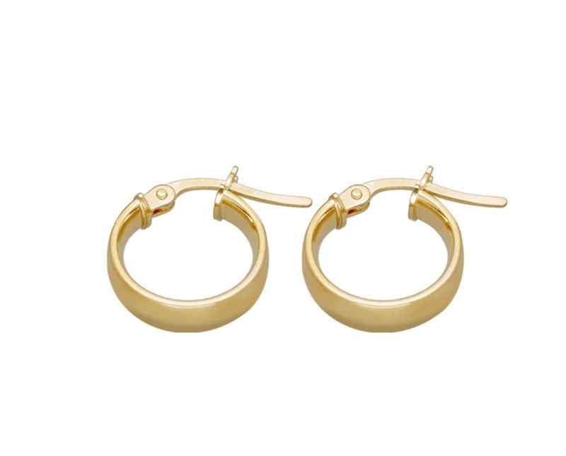 9ct Gold hoop earrings (10mm)