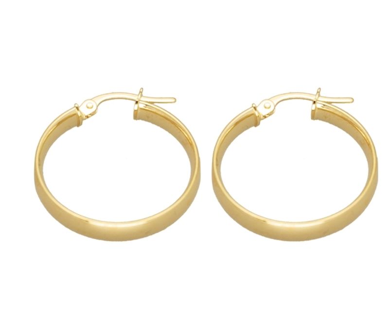 9ct Gold hoop earrings (20mm)