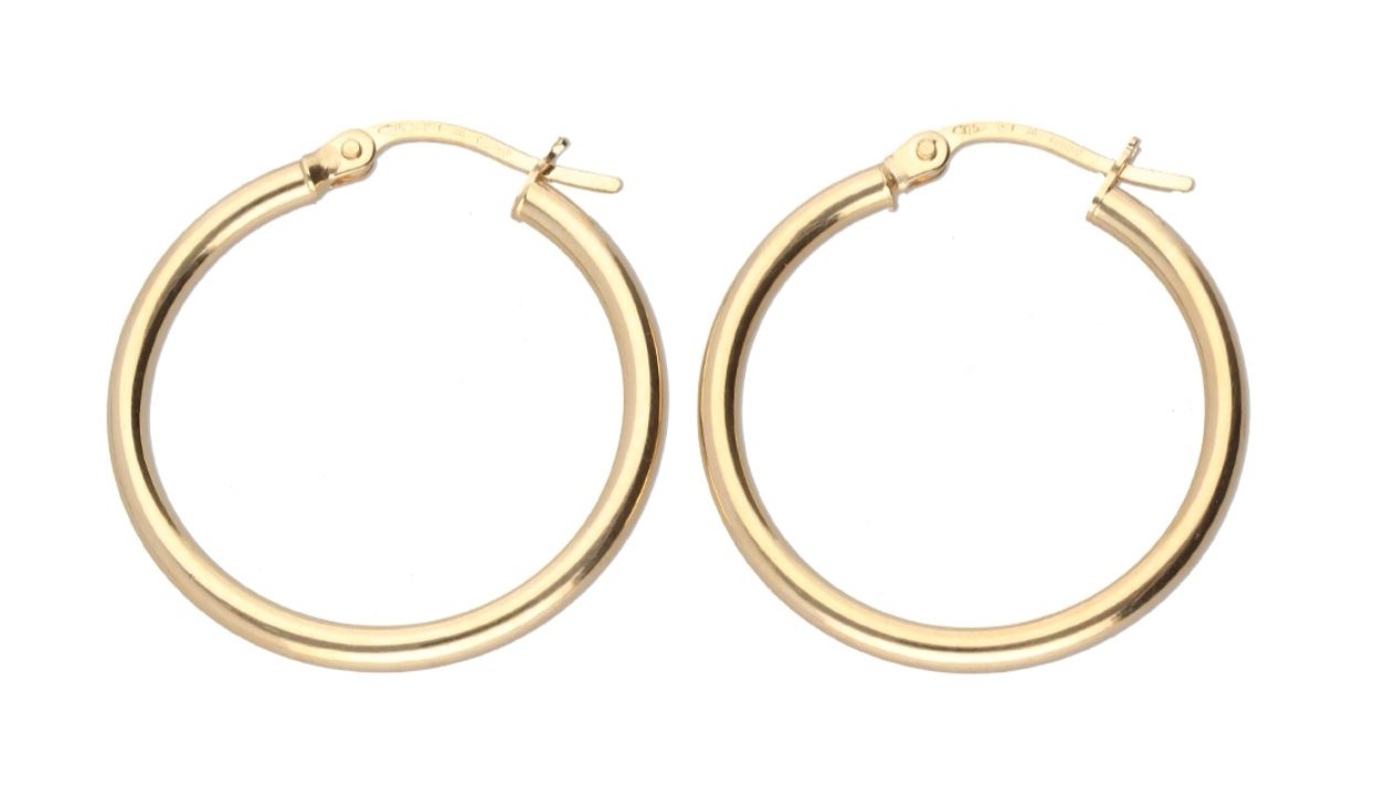9ct Gold hoop earrings (20mm)
