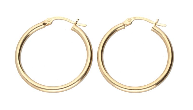 9ct Gold hoop earrings (20mm)