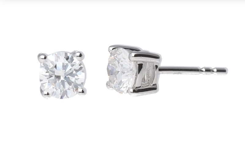 9k White Gold Diamond Stud Earrings (1.00ct)