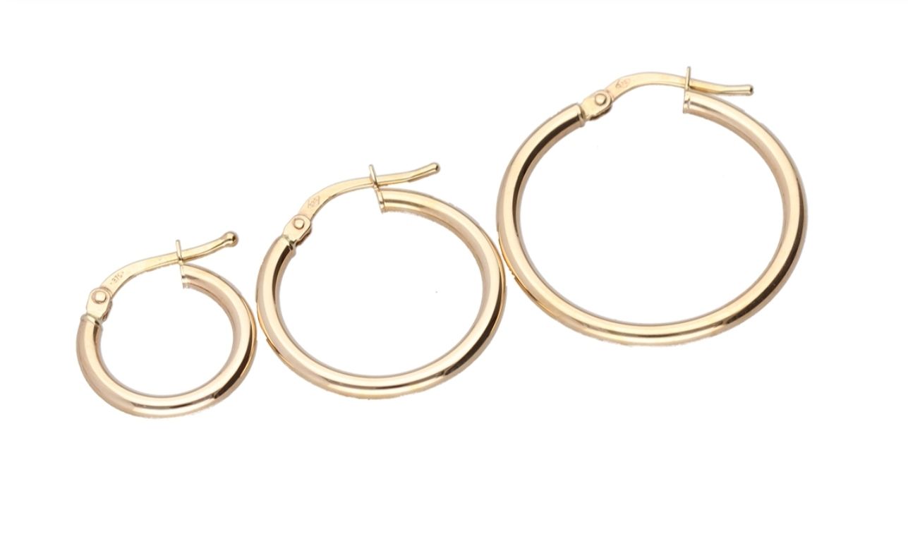 9k Gold Hoop Set