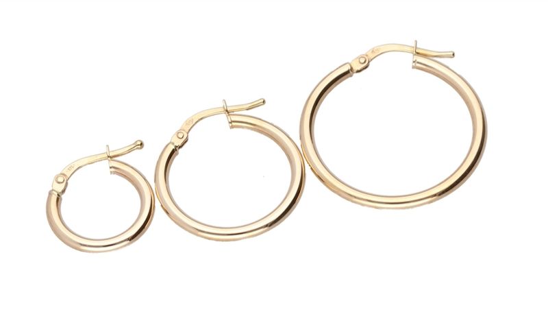 9k Gold Hoop Set