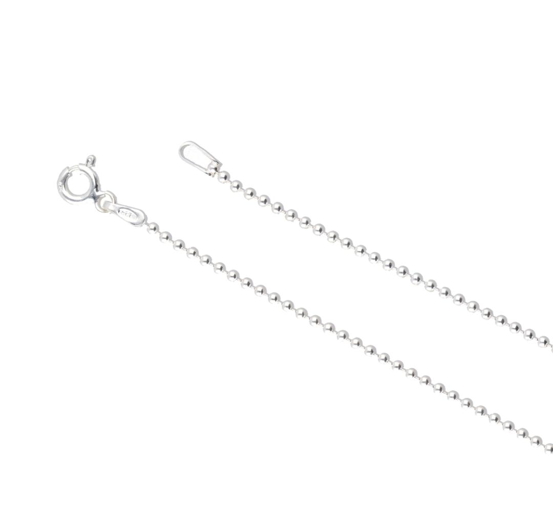 Sterling Silver Bead Chain 55cm