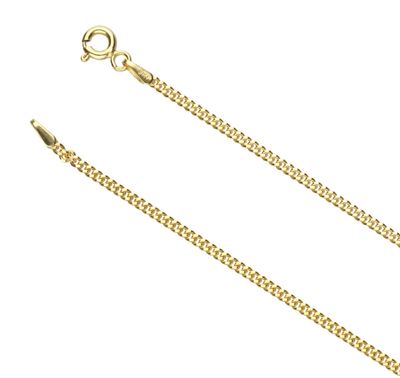 9k Gold Closed Curb Chain (1.8mm)  45cm