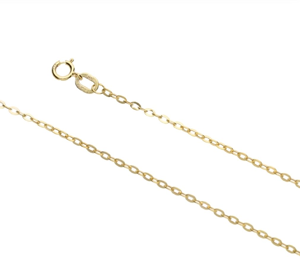 9k Gold Hollow Link Chain (1.5mm)  45cm