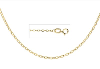 9k Gold Hollow Link Chain (1.5mm)  45cm