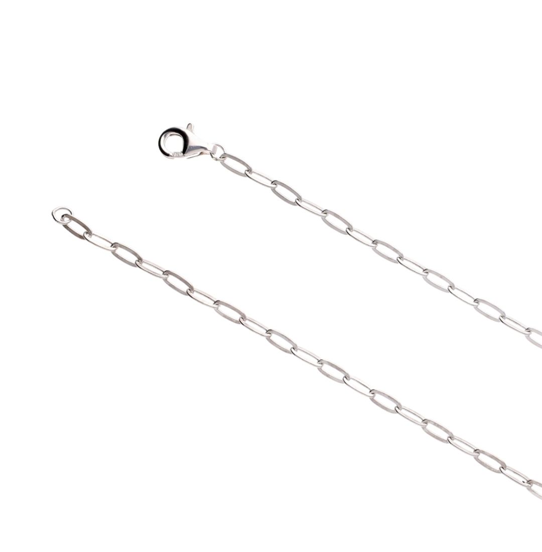 Sterling Silver Paperclip Chain  45cm