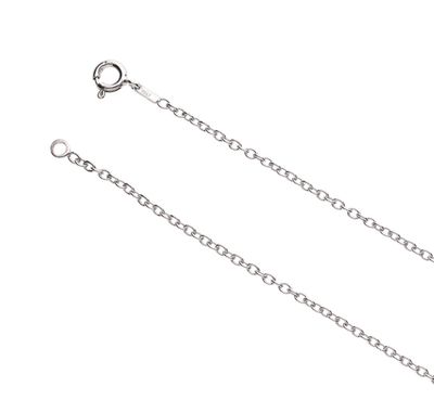 Sterling Silver Cubic Zirconia Necklace  45cm