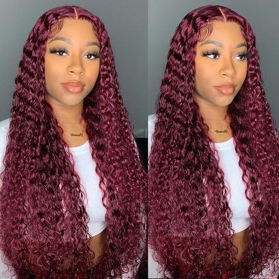 Burgundy Brazilian Water Wave Wig