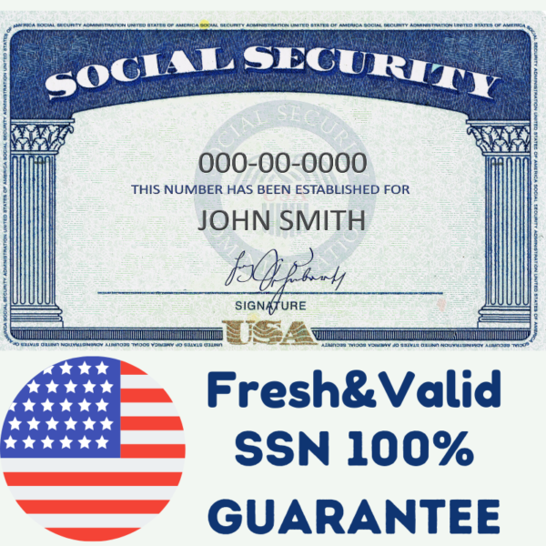 Nouveau Fresh SSN (numéro de sécurité sociale) valide à 100 %