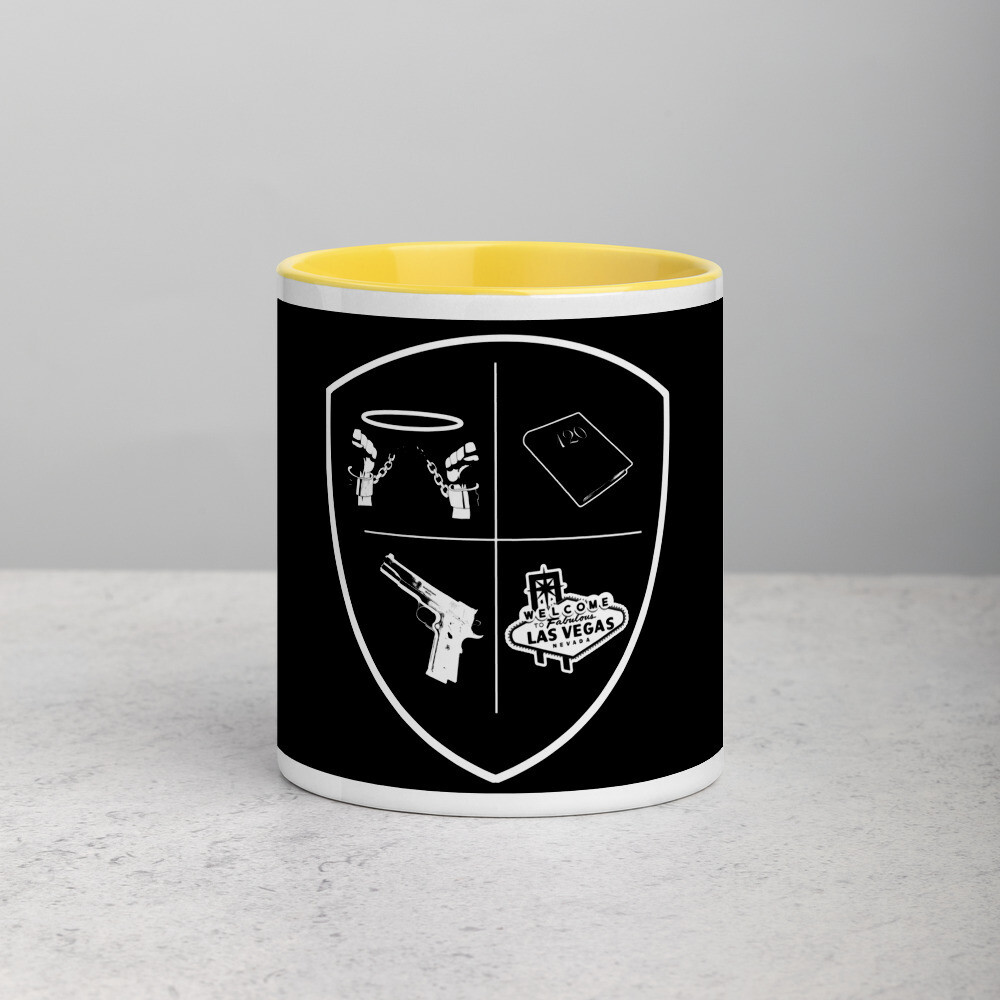 Shield of the Holy One-On Black-Mug with Color Inside