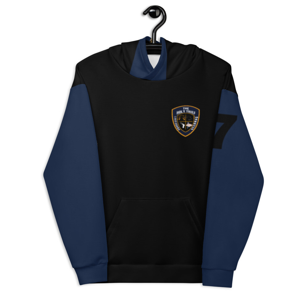 The Holy Thief Logo/black/blue- Unisex Hoodie