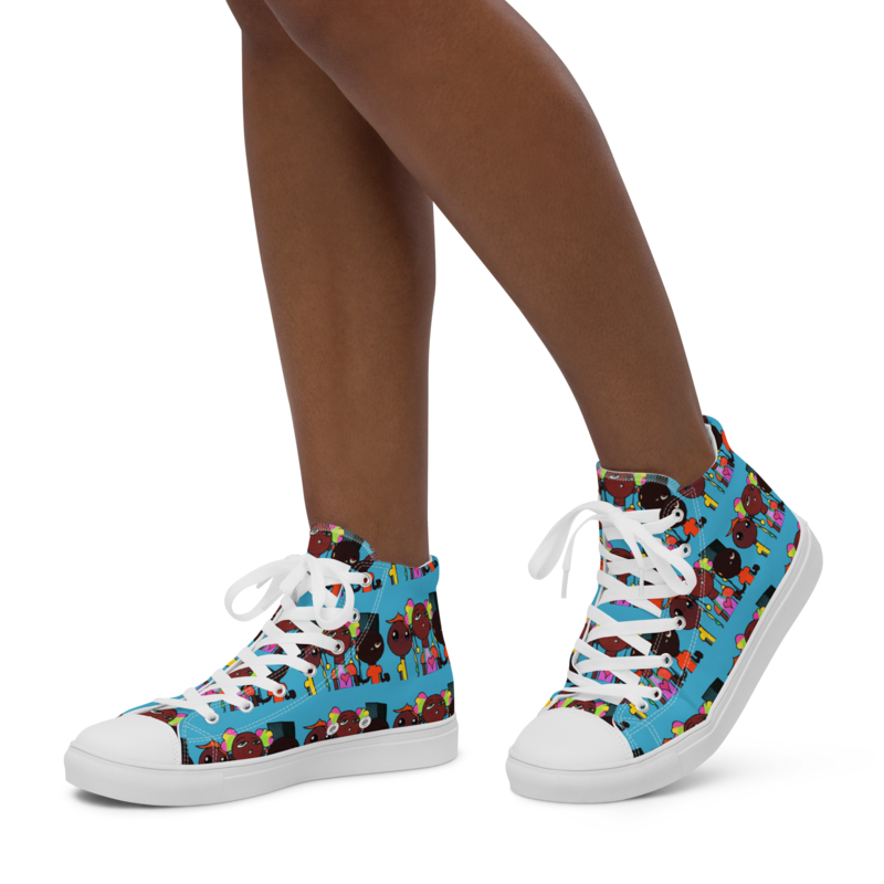 Beware Of The Nerd- Women’s high top canvas shoes