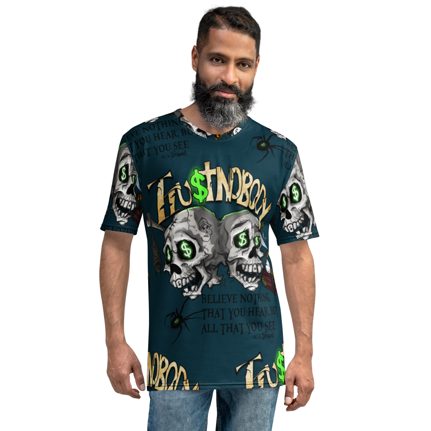 Stanley R. Moore Collections(TNB)-Men&#39;s T-shirt(blue whale)