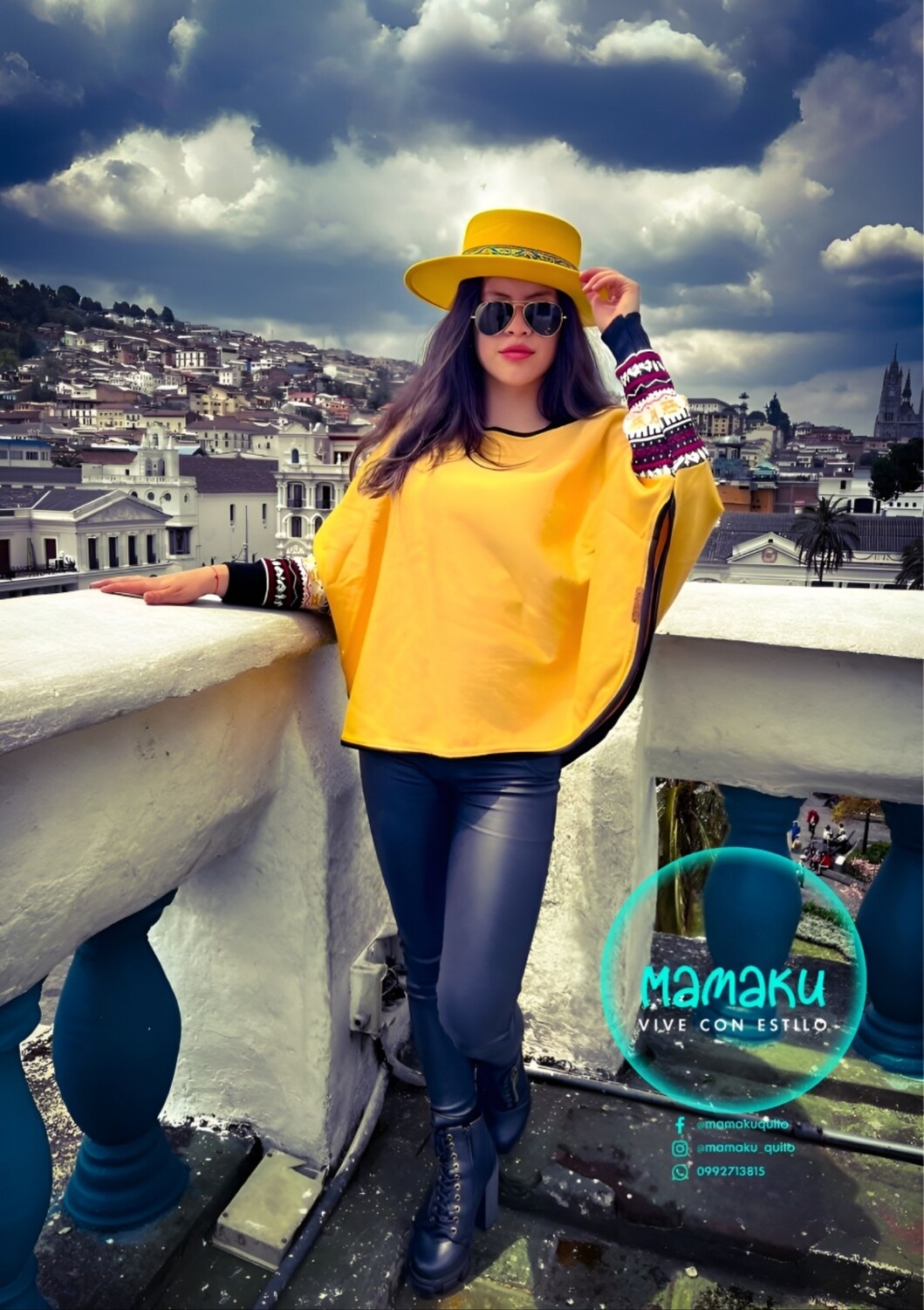 PONCHO CASUAL MANGAS TRIBAL 