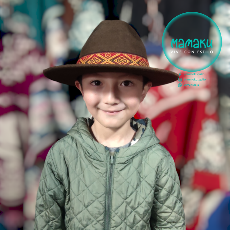 SOMBRERO PAÑO NATURAL NIÑO