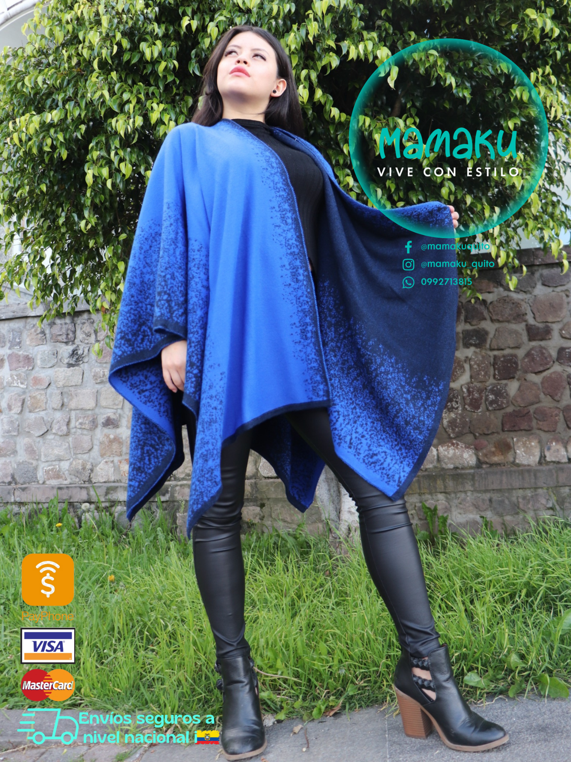PONCHO FINO REVERSIBLE