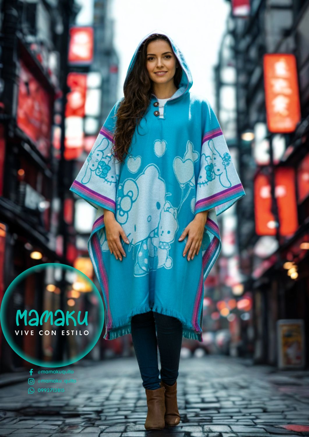 PONCHO MAMAKU HELLO KITTY