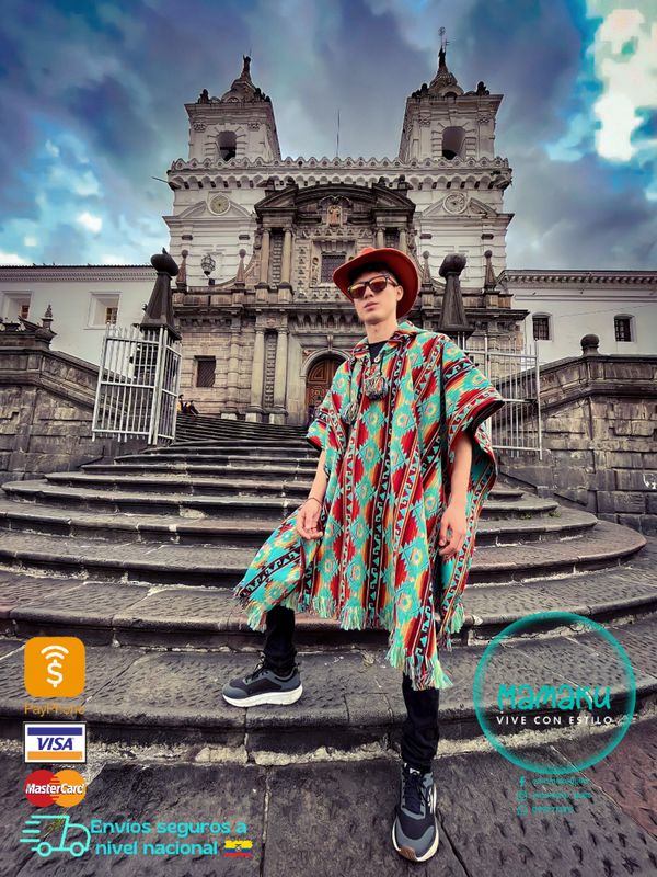 PONCHOS MAMAKU CHAKANA y GEOMÉTRICO