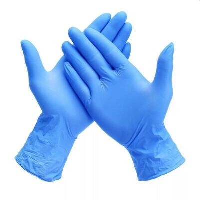 Перчатки Wally Plastic винил-нитриловые М голубые, 50 пар