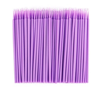 Микробраши в мягкой упаковке фиолетовые 100 шт, 1,5 мм