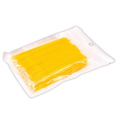 Микробраши в мягкой упаковке желтые 100 шт, 2,5 мм