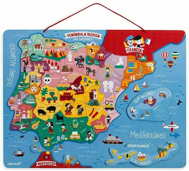 Puzle magnético &quot;Mapa de España&quot; JANOD