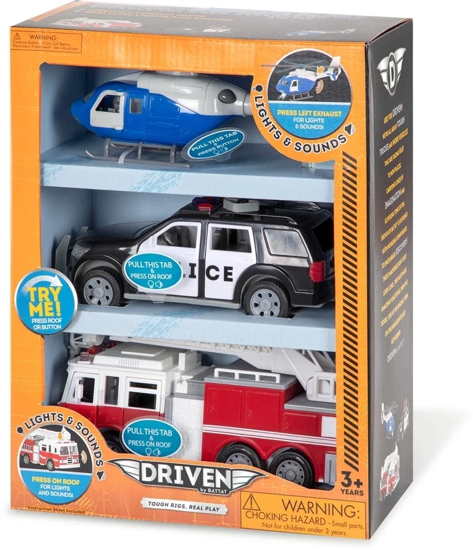 Set 3 vehículos &quot;Mini flota de rescate&quot;  DRIVEN