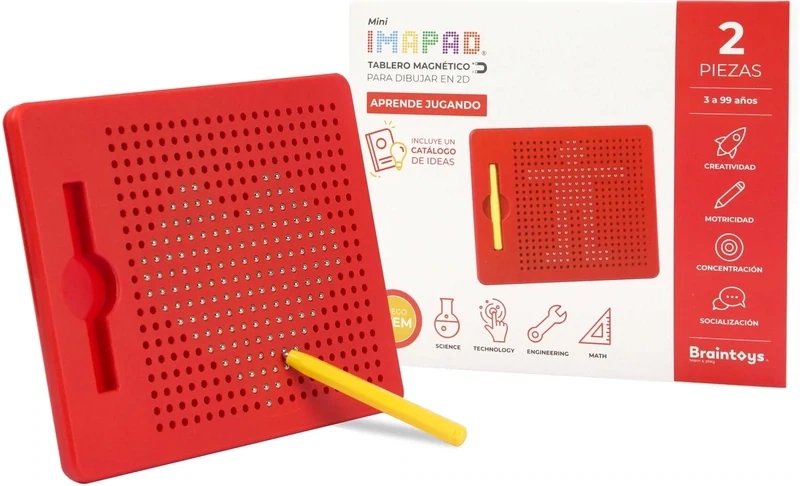 Imapad tablero magnético pequeño &quot;Rojo&quot; BRAINSTOYS