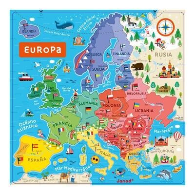 Puzle magnético "Mapa de Europa" JANOD