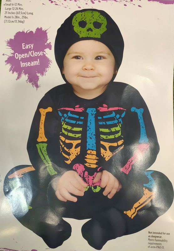 Disfraz &quot;Esqueleto&quot; de 6 a 12 meses PALMER