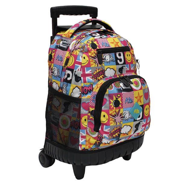 Mochila escolar con carro &quot;British&quot; ALENTINO
