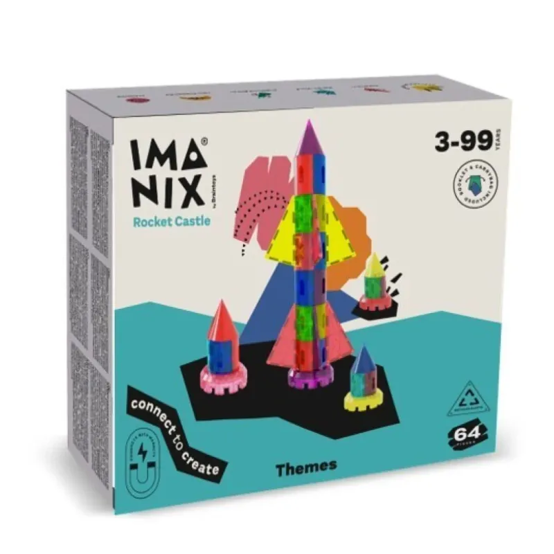 Imanix &quot;Rocket castle 64 pzas.&quot; BRAINTOYS