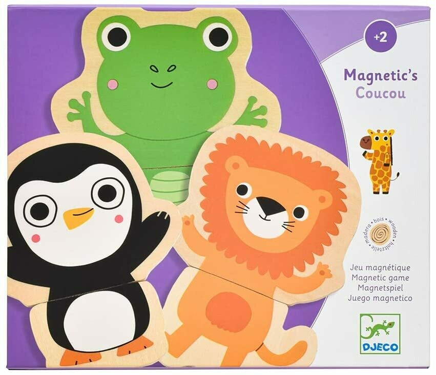 Puzle magnético de animales "Coucou" DJECO