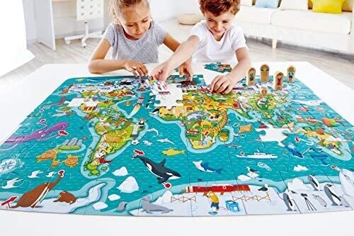 Puzle y juego Mapamundi 2 en 1 HAPE