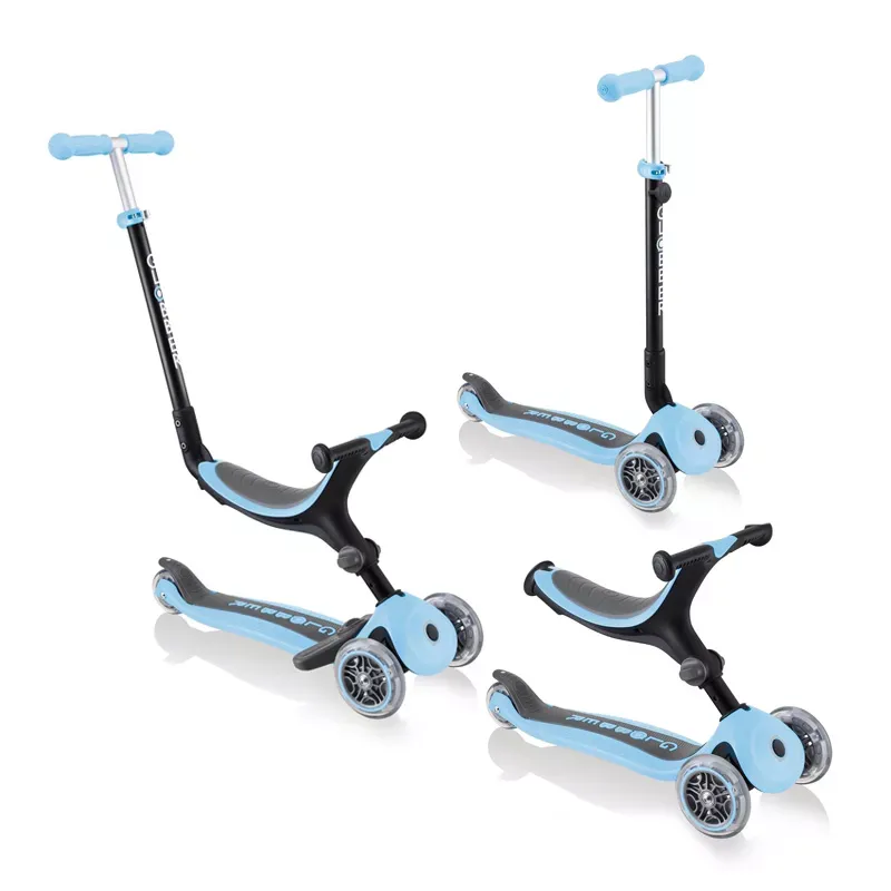 Patinete 3 en 1 "go up foldable plus lights azul pastel" GLOBBER