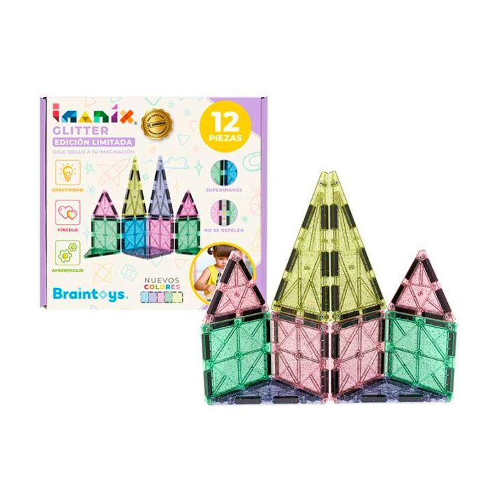 Imanix "Glitter 12 pzas". BRAINTOYS