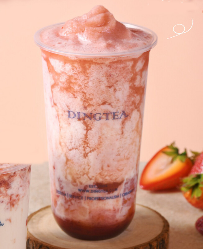 Strawberry Smoothie with Ice Tea