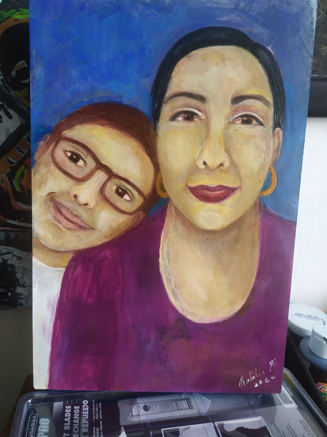 Retrato personalizado pirograbado