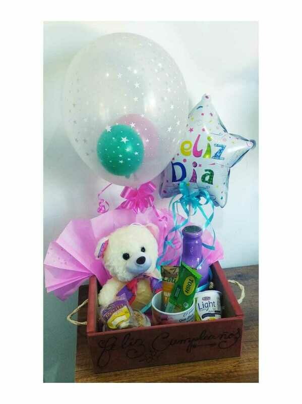 Desayuno light sorpresa en caja personalizada