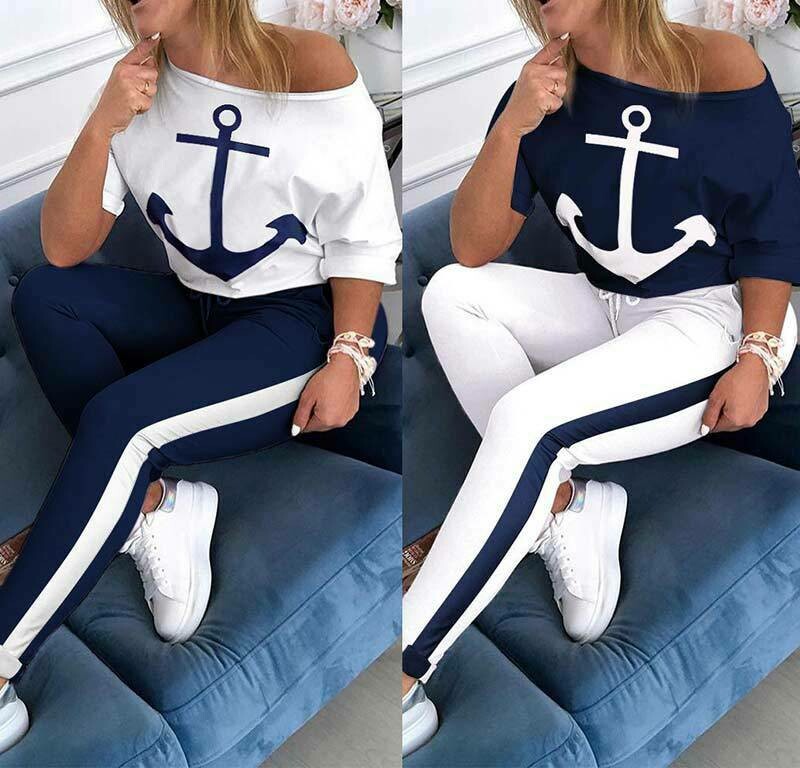 Printed Anchor - mid sleeve tracksuit
