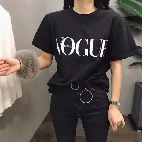 Vogue Printed Loose Short sleeve Tshirt