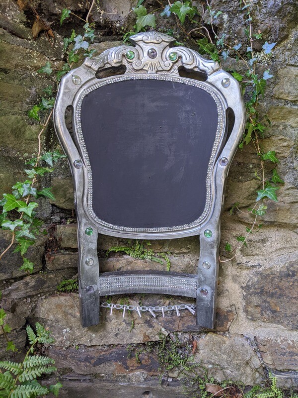 Silver Chairback Chalkboard