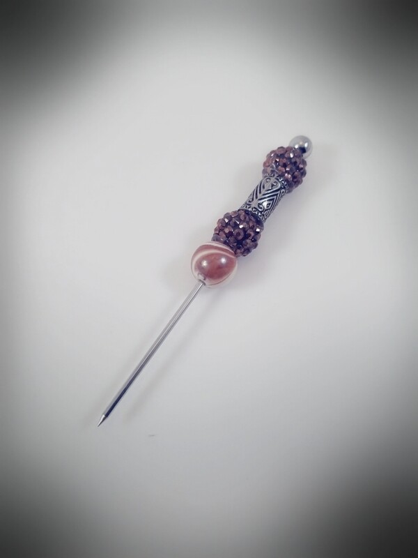 Ladies chocolate swirl &amp; silver beaded cigar pick