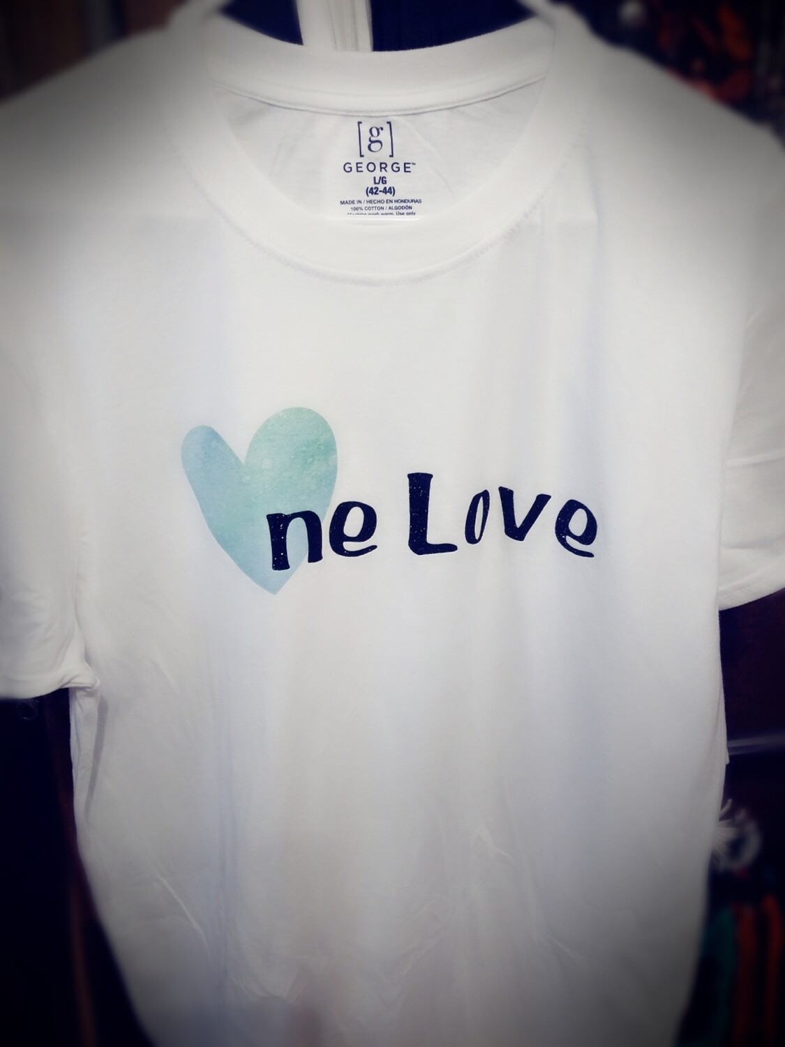Mens &quot;JB One Love&quot; short sleeve t shirt in white