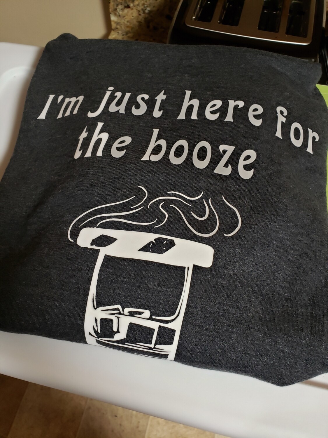 Mens &quot;Just here for the booze&quot; premium hoodie
