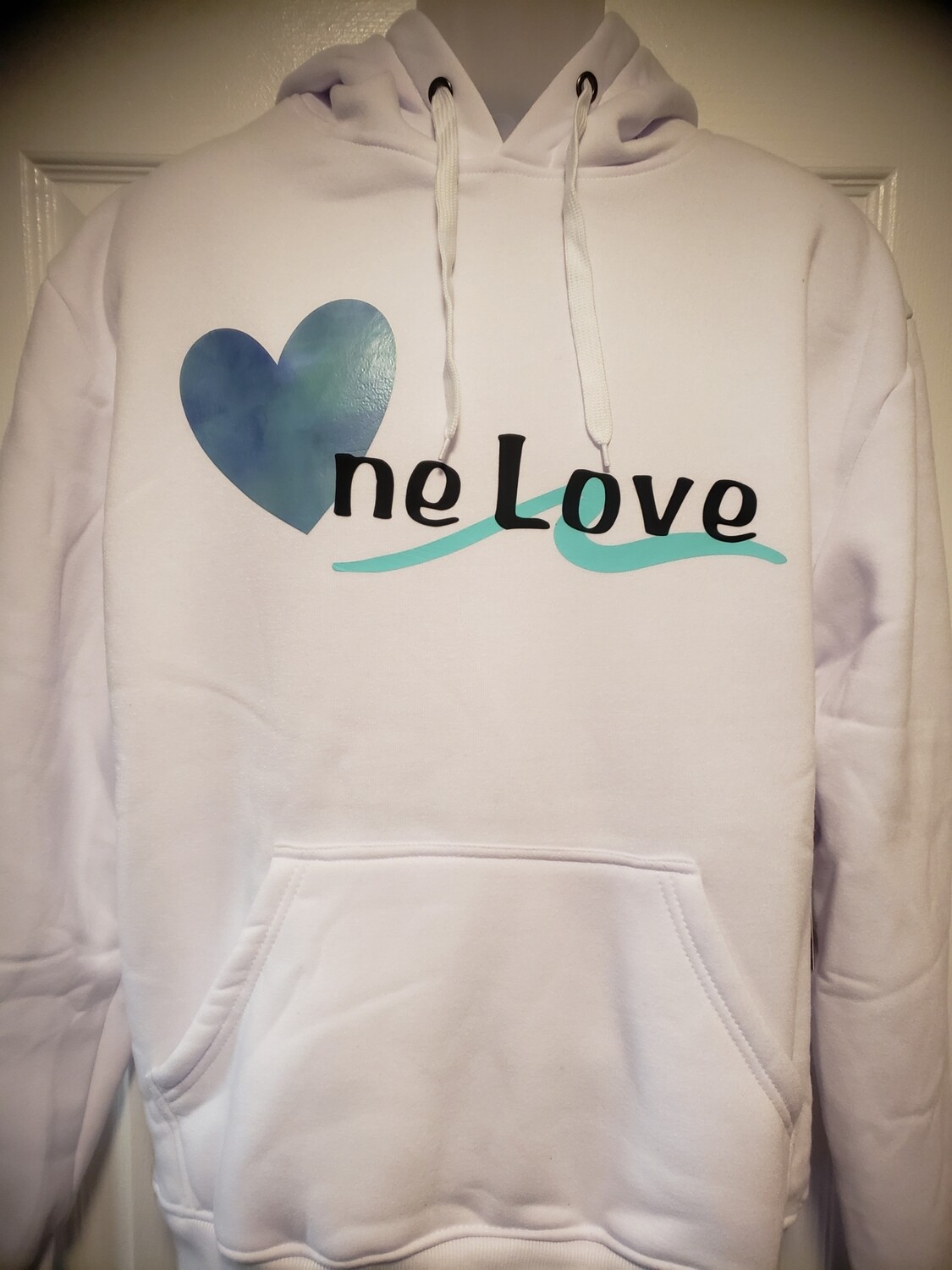 Mens/Womens JB One Love premium Hoodie sweatshirt in white