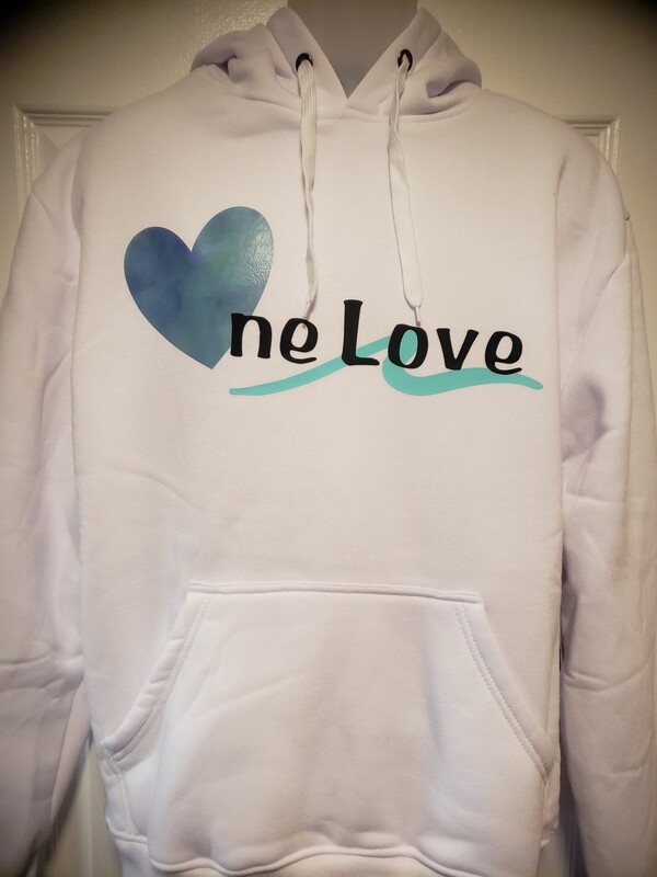 Mens/Womens JB One Love premium Hoodie sweatshirt in white