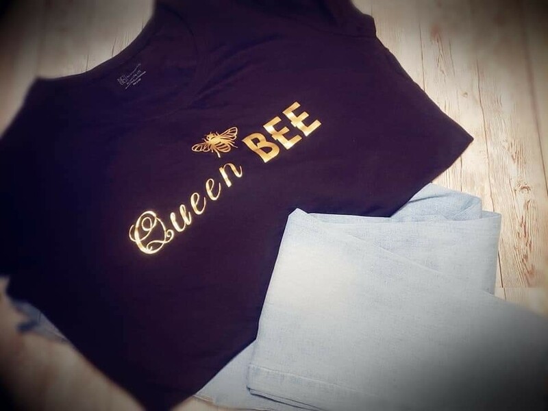Ladies Queen Bee round neck tee